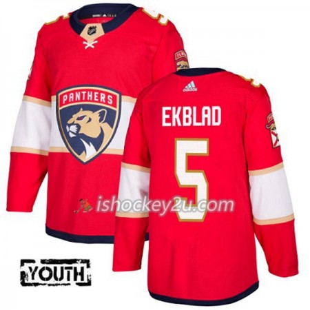 Børn NHL Florida Panthers Trøje Aaron Ekblad 5 Adidas 2017-2018 Rød Authentic